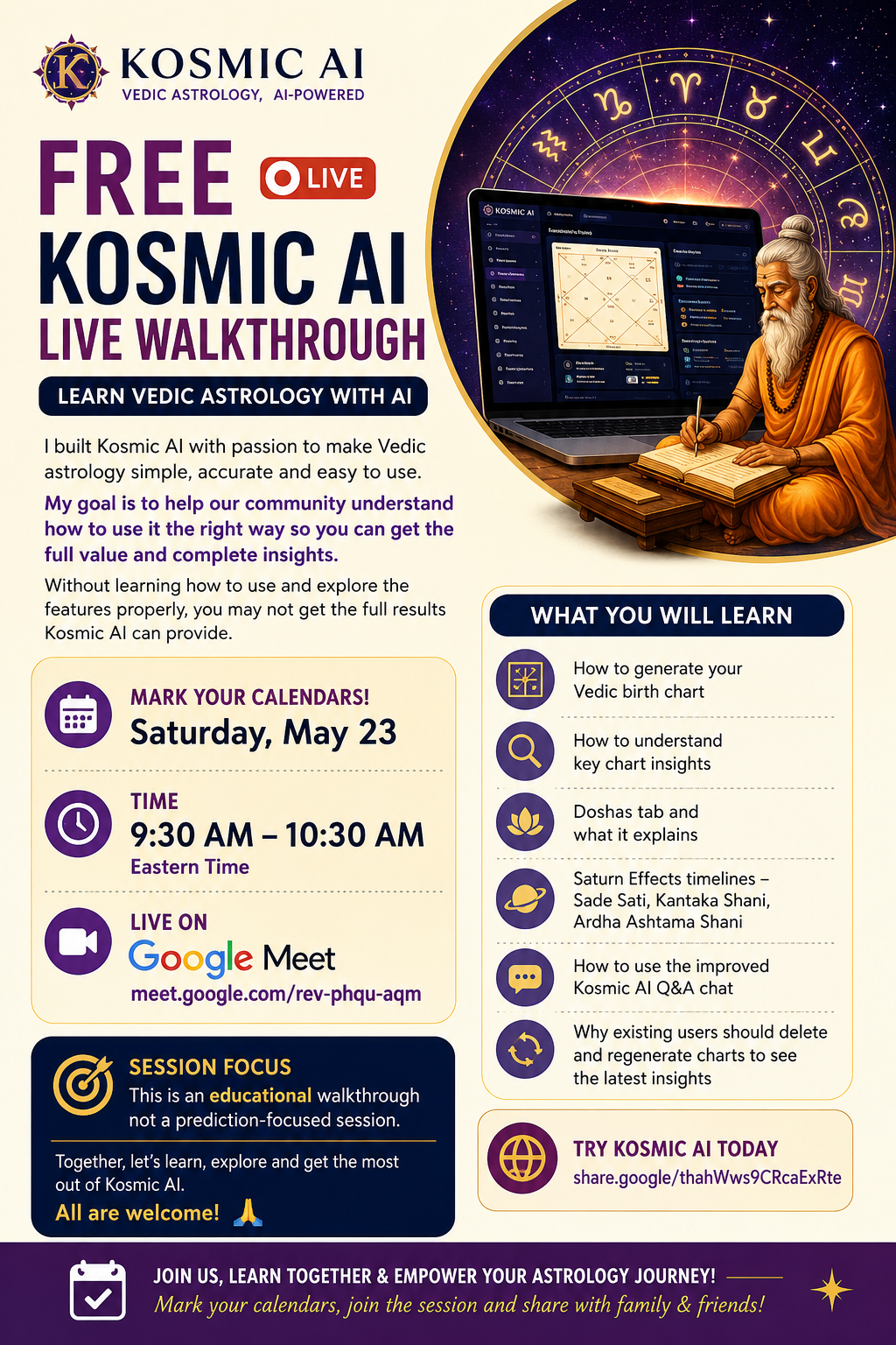 Free Kosmic AI Live Walkthrough — May 23